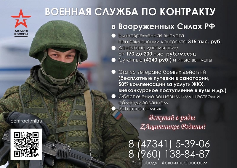 Военная служба по контракту.